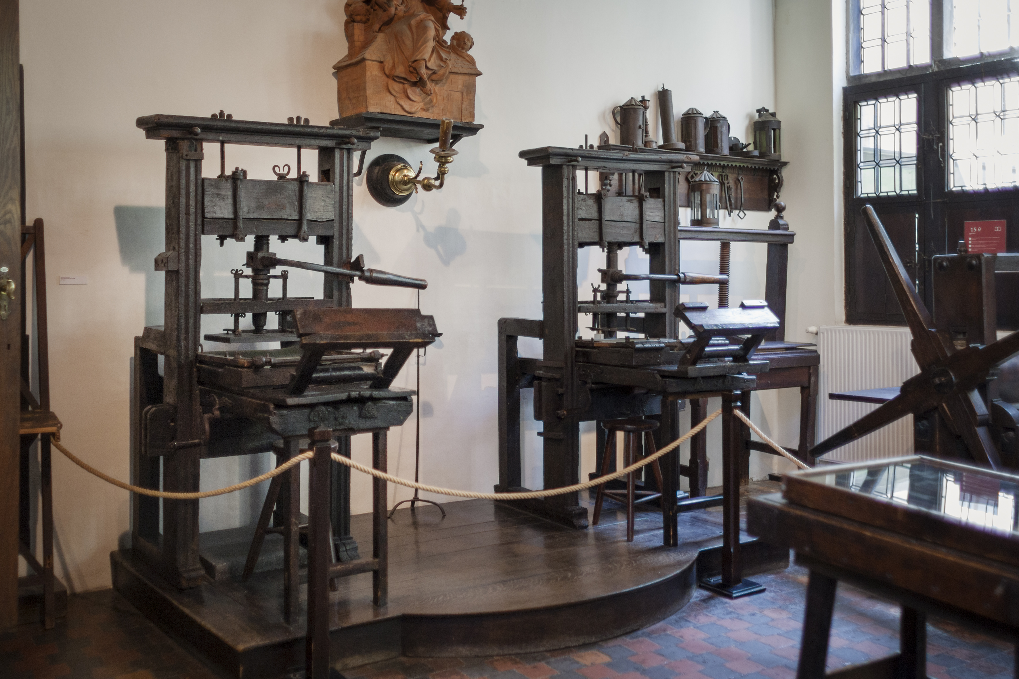 The world's two oldest printing presses Museum PlantinMoretus
