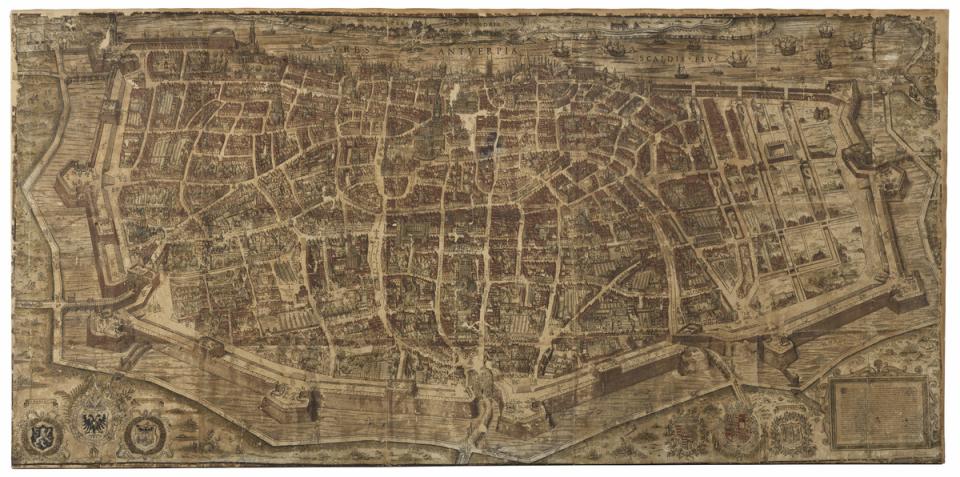 Plan van Antwerpen, Virgilius Bononiensis - Gillis Coppens van Diest, 1565