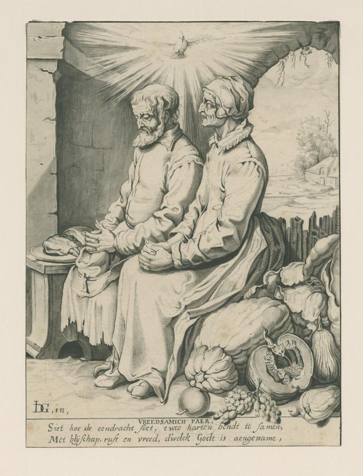 Het vredig paar, naar Jacob de Gheyn II, 1565-1629